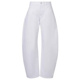 Alaïa Barrel Jeans Weiß Baumwolle Weiß