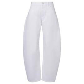 Vaqueros Barrel Alaïa Blancos de Algodón Blanco