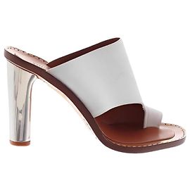 Sandales Céline en cuir blanc Blanc