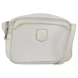 Céline Bolsa de ombro vintage Celine em couro Branco