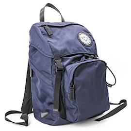 Prada Re-Nylon Backpack in Navy Navy blue