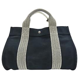 Borsa tote in tela Cannes PM di Hermès Nero