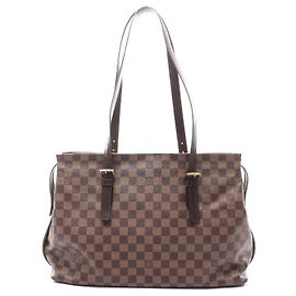 Bolsa Tote Chelsea Damier Ebene Louis Vuitton Marrom