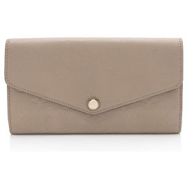Louis Vuitton Monogram Empreinte Sarah Geldbörse Braun Beige