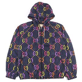 Giacca in pelle con cappuccio Jumbo GG di Gucci Multicolore