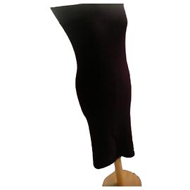Nicole Fahri Strapless Wool Dress Prune Prune