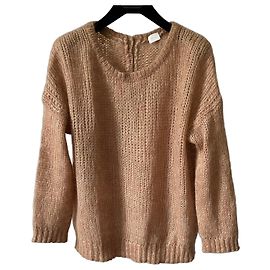 Autre Marque Pull C.T. Plage Camel Mohair Nylon und Waschbär Größe 38 - 40 Beige