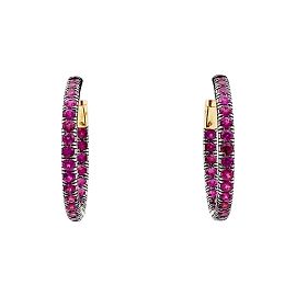 Pomellato Ohrringe, "Tango", Roségold, rosa Saphire. Andere