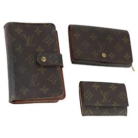LOUIS VUITTON Cartera Monograma 3 Set LV Auth 157292 Monograma