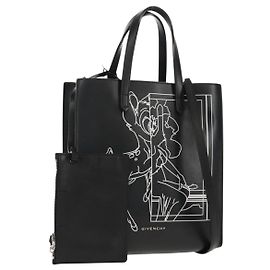 GIVENCHY Handtasche aus Leder 2-in-1 Schwarz Silber Authentisch BA9198V Schwarz Silber