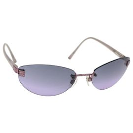 Óculos de sol CHANEL metal Roxo CC Auth am10147 Roxo