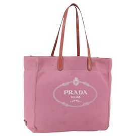 Prada Tote Bag aus Canvas Rosa Authentisch 158495 Pink