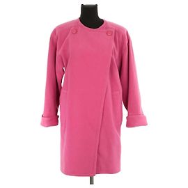 Saint Laurent Pink wool coat Pink