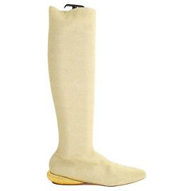 Lanvin Botas douradas Dourado