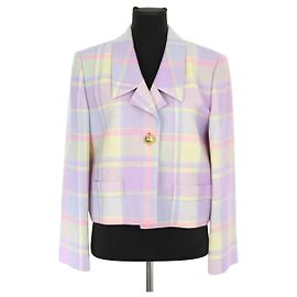 Céline Blazer de algodão roxo Roxo