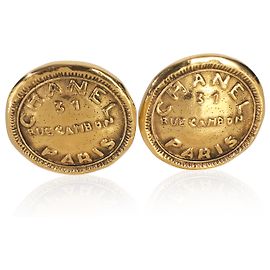 Orecchini vintage Rue Cambon placcati oro Chanel Altro