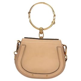 Chloé Bolsa transversal Chloe Nile em couro pequena Bege