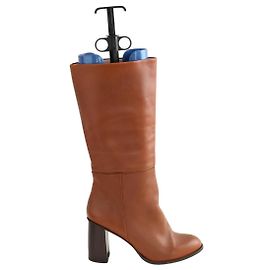 Manoush Bottes en cuir camel Camel