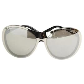 Chanel Silberne Sonnenbrille Silber