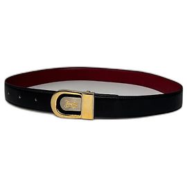 Céline Vintage Celine Paris Ledergürtel schwarz Schwarz