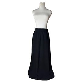 Vintage Givenchy long Wool Skirt M Black Black