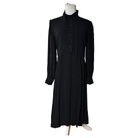 Vintage Givenchy Wool Dress Black M/L Black