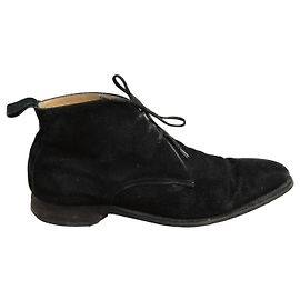 Autre Marque Bottes Bowen en cuir de daim noir Noir