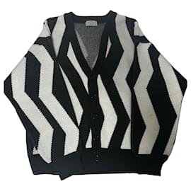 Autre Marque-Mood-One Static Cardigan-White,Olive green