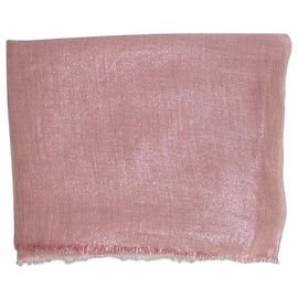 Brunello Cucinelli Pink wool-blend glittery shwal Pink