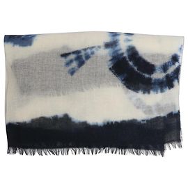 Closed Sciarpa tie-dye blu e avorio Blu