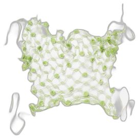 Prada 2016 runway green pom-pom bib Green