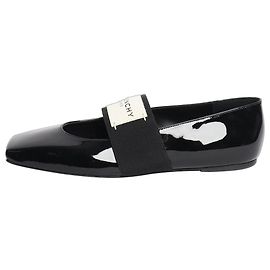Givenchy Black patent logo flats - size EU 40 Black
