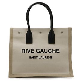 Bolso Tote Yves Saint Laurent Rive Gauche Negro Beige