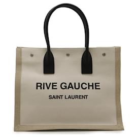 Bolsa Tote Yves Saint Laurent Rive Gauche Preto Bege