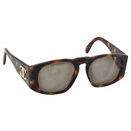 Gafas de sol CHANEL Logo de plástico Castaño