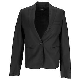 Joseph Single-Breasted Blazer with Pockets in Black Wool Black