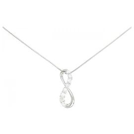 Autre Marque Vendome Pt950 Diamant-Halskette Silber