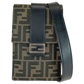 Fendi Brown Zucca Leather Shoulder Bag Brown