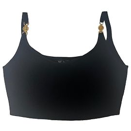 Top de punto negro Versace Negro