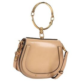 Chloé Sac à main Chloe Nile Émail 2en1 Beige Or Auth 158874V Beige Doré
