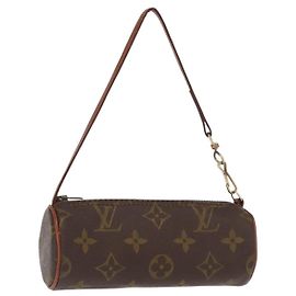 LOUIS VUITTON Monogram Papillon Pouch LV Auth BA9163 Monogram