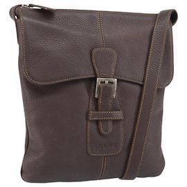 LOEWE Borsa a Spalla Pelle Argento Marrone Auth ar13857 Marrone Argento