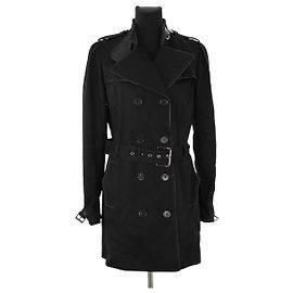 Barbara Bui Trench coat de algodón negro Negro