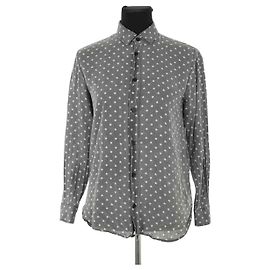 Saint Laurent Camicia in cotone grigia Grigio