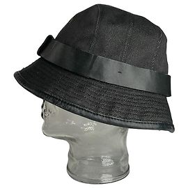 Vintage Gucci Polyester & Leather Bucket Hat Black Black