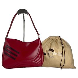 Bolsa de couro vintage Etro vermelha Vermelho