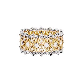 Buccellati Ring, "Eternal Band", two golds, diamonds. Other