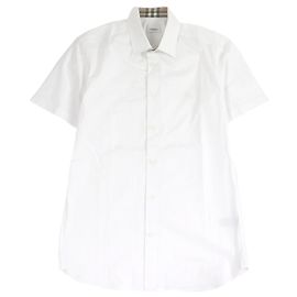 Camicia a Maniche Corte Burberry Bianco