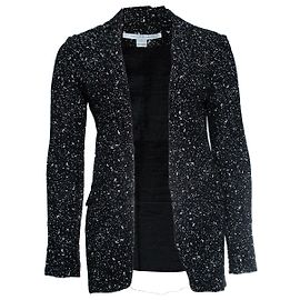 Autre Marque Diane Von Furstenberg, Vintage Galaxy Crepe Blazer Schwarz Weiß
