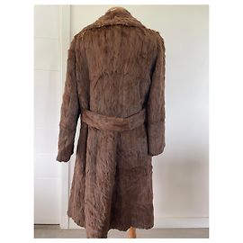 Autre Marque Casaco longo de caramelo em pele para Mulheres 40 Outro